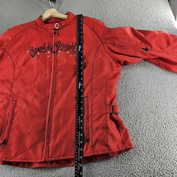 Speed and Strength Jacket‎ Womens 2XL Red To The Nines Motorcycle Textile Riding - Picture 13 of 16